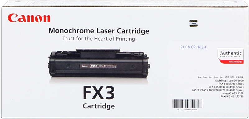 Canon FX-3 Black Toner Cartridge cartuccia toner Originale Nero