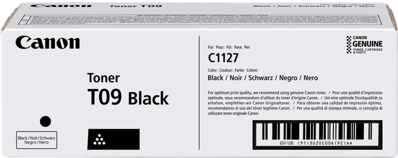 Canon TONER T09 BK cartuccia toner 1 pz Originale Nero