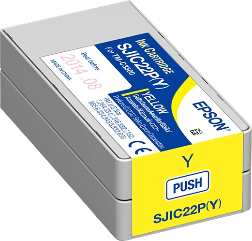 Epson SJIC22P(Y): Ink cartridge for ColorWorks C3500 (yellow)
