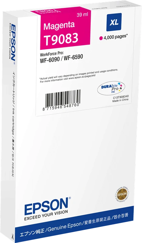 Epson C13T90834N cartuccia d'inchiostro 1 pz Originale Resa elevata (XL) Magenta
