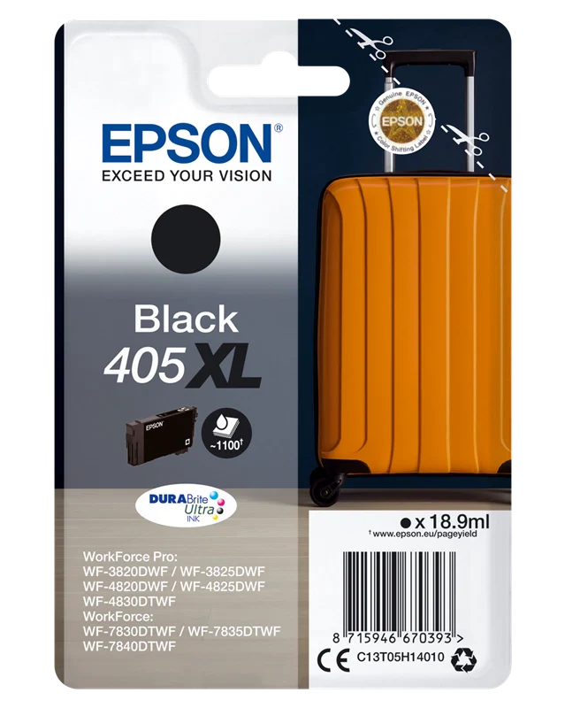 Epson Singlepack Black 405XL DURABrite Ultra Ink