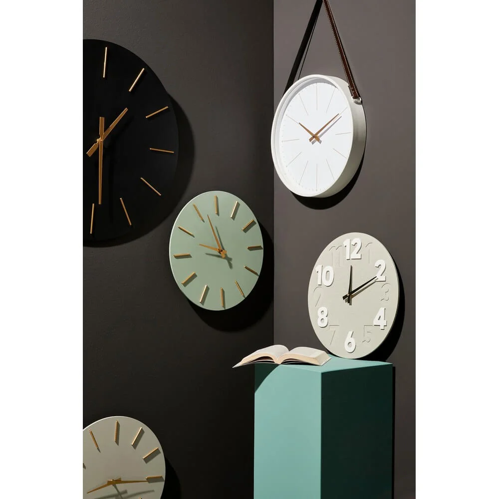 Orologio da Parete Rotondo in MDF con Dettagli Dorati 60cm - TIME - Image 6