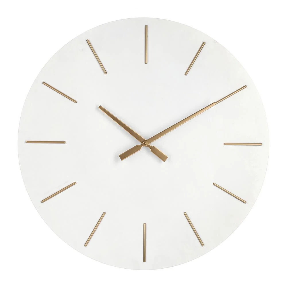 Orologio da Parete Rotondo in MDF con Dettagli Dorati 60cm - TIME - Image 9
