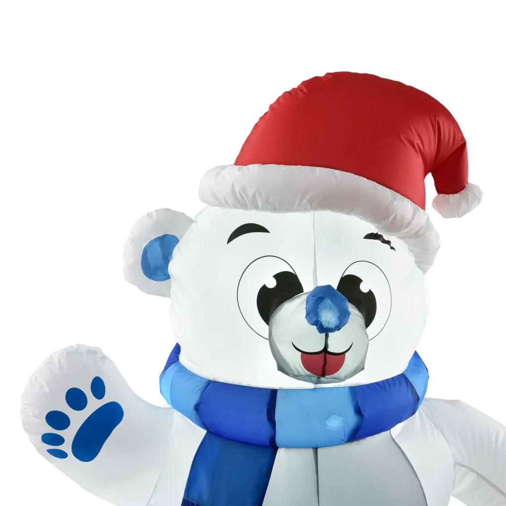 [en.casa] Orso Polare Autogonfiabile con Illuminazione a LED 120 cm Decorazione Natalizia Interno/Esterno - Image 5