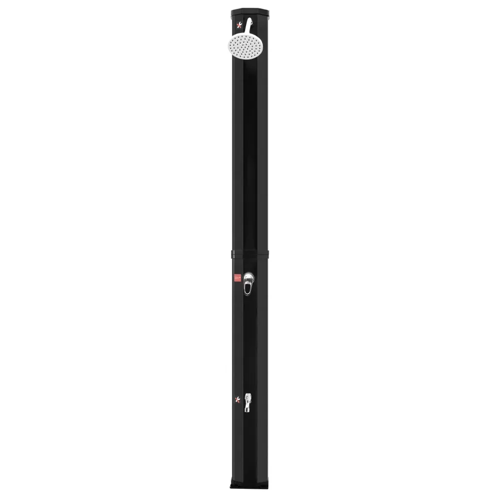 Outdoor Doccia Solare da Esterno con Soffione e Rubinetto 35 L Nero 92942 - Image 4