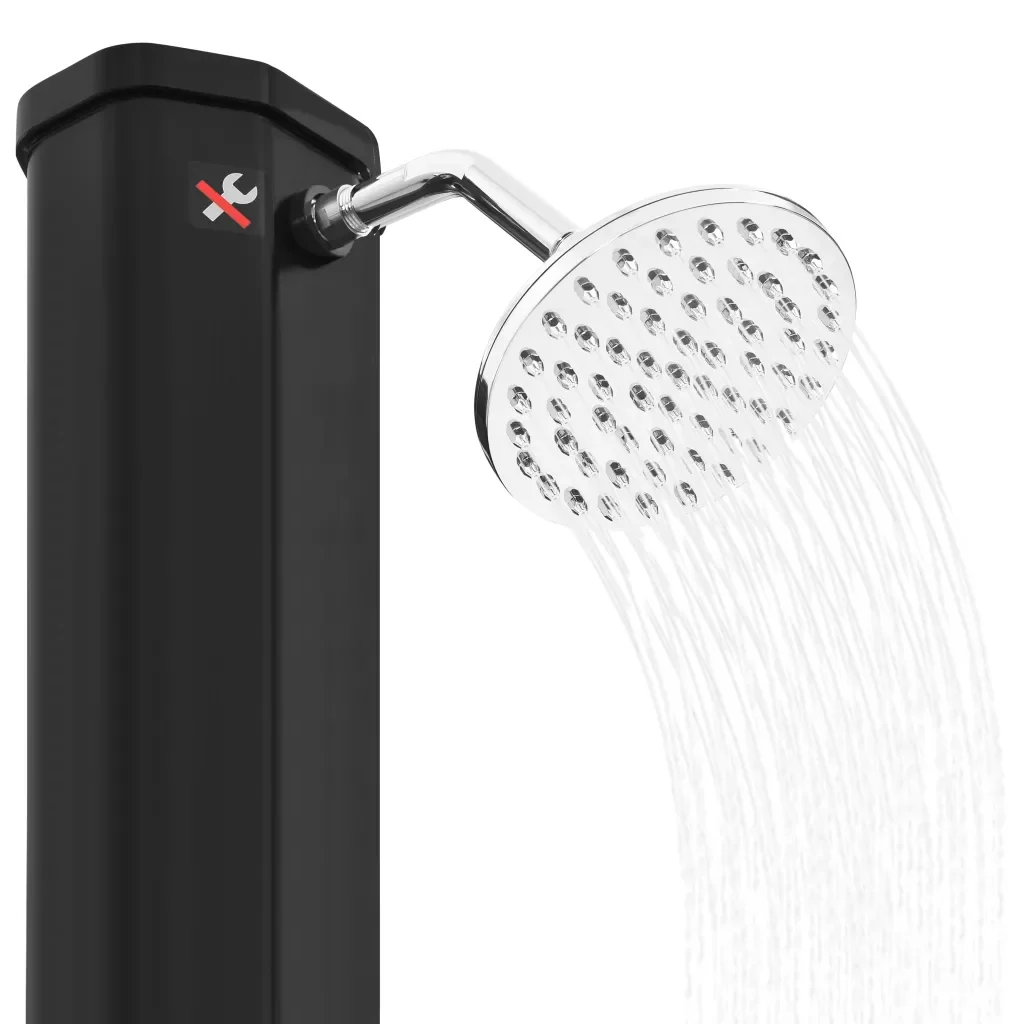 Outdoor Doccia Solare da Esterno con Soffione e Rubinetto 35 L Nero 92942 - Image 8
