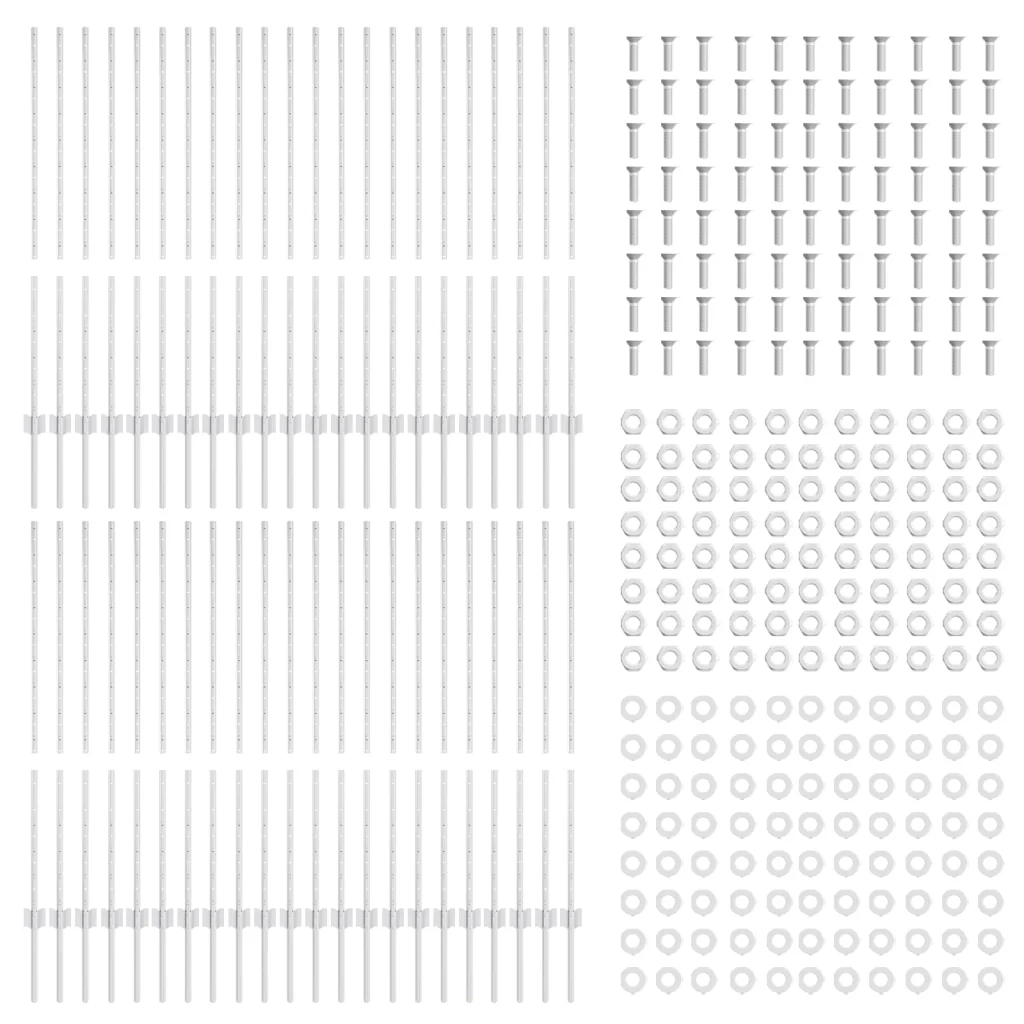 Pali di Recinzione 88 pcs U-Channel Argento 160 cm Acciaio - Image 4