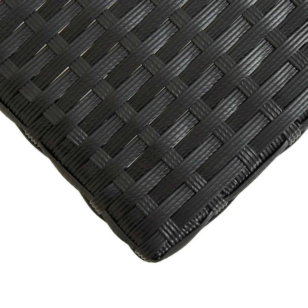 Panca da Giardino 80 cm in Polyrattan Nero 46486 - Image 3