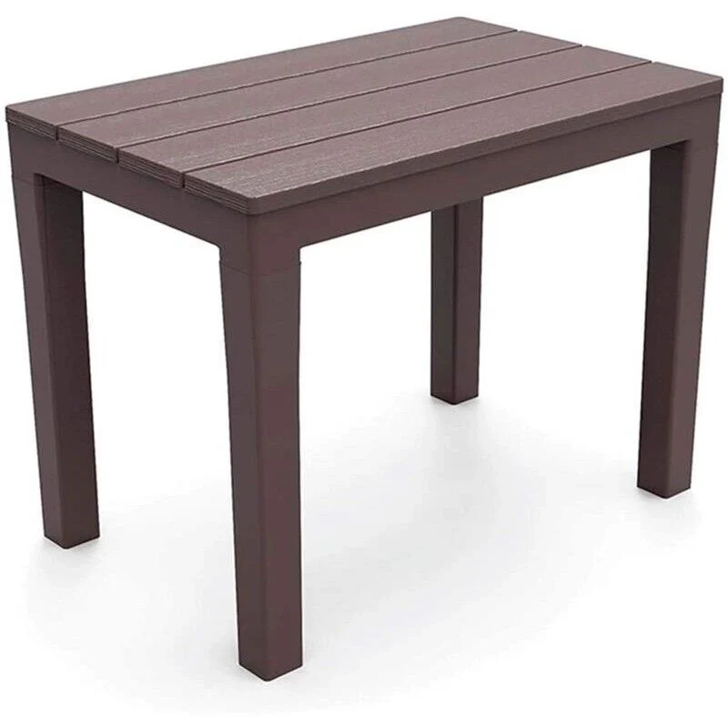 PANCHINA/TAVOLO DOPPIAFUNZIONE TIMOR IN POLIPROPILENE DA ESTERNO MOKA 60 X 38 X 45 CM - Image 2