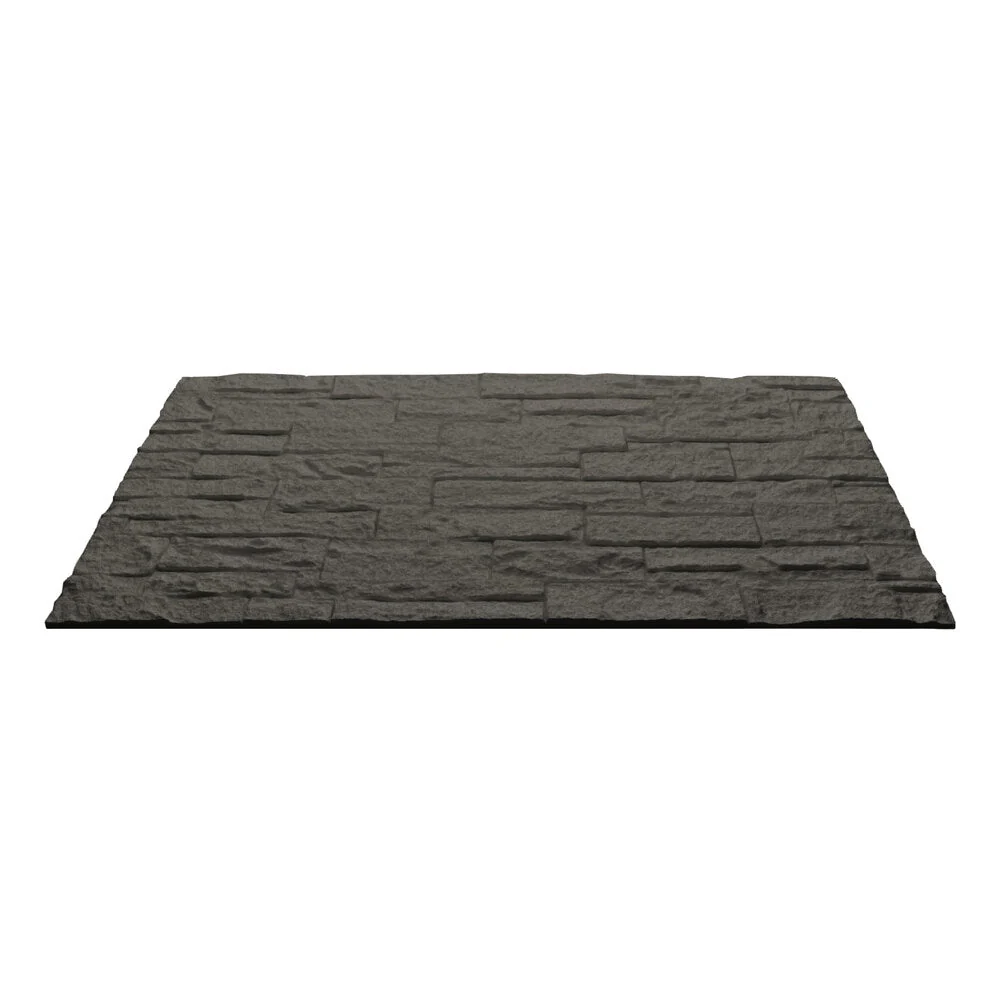 Pannello decorativo effetto pietra mattoni 3D set 12 pz 8,6 mt2 rivestimento murale in PU 120 x 60 x 2,5 Grigio Ardesia - Image 5