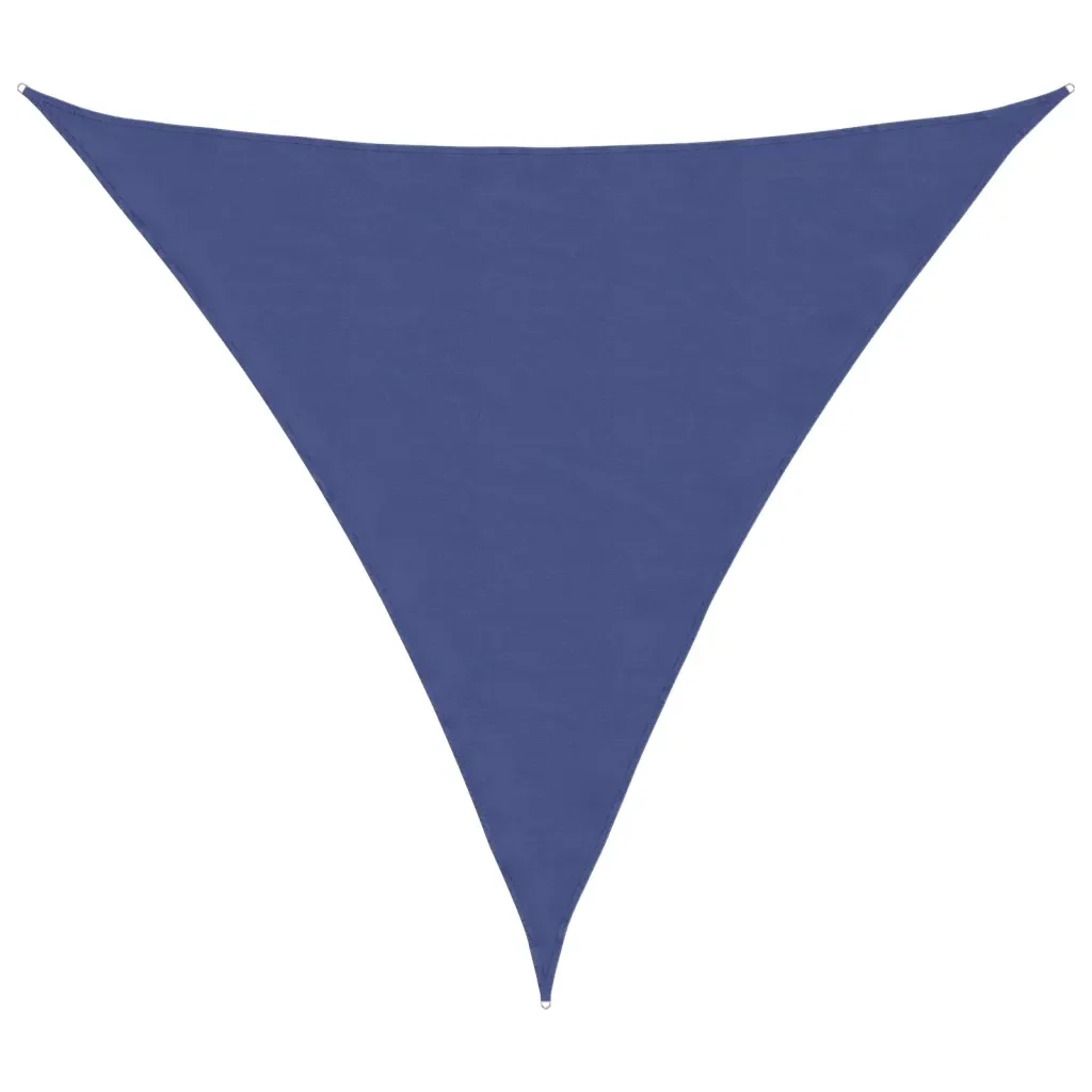Parasole a Vela in Tessuto Oxford Triangolare 6x6x6 m Blu 135570 - Image 2