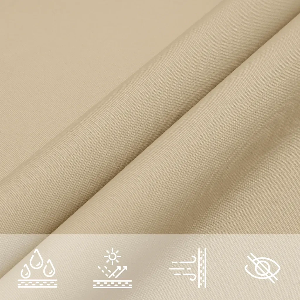 Parasole a Vela Oxford Rettangolare 4x5 m Beige 135161 - Image 8