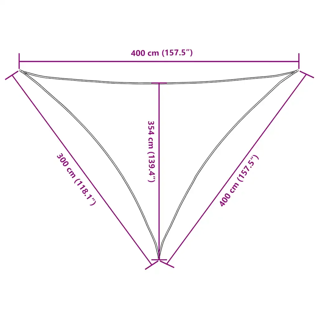 Parasole a Vela Oxford Triangolare 3x4x4 m Blu 135559 - Image 10