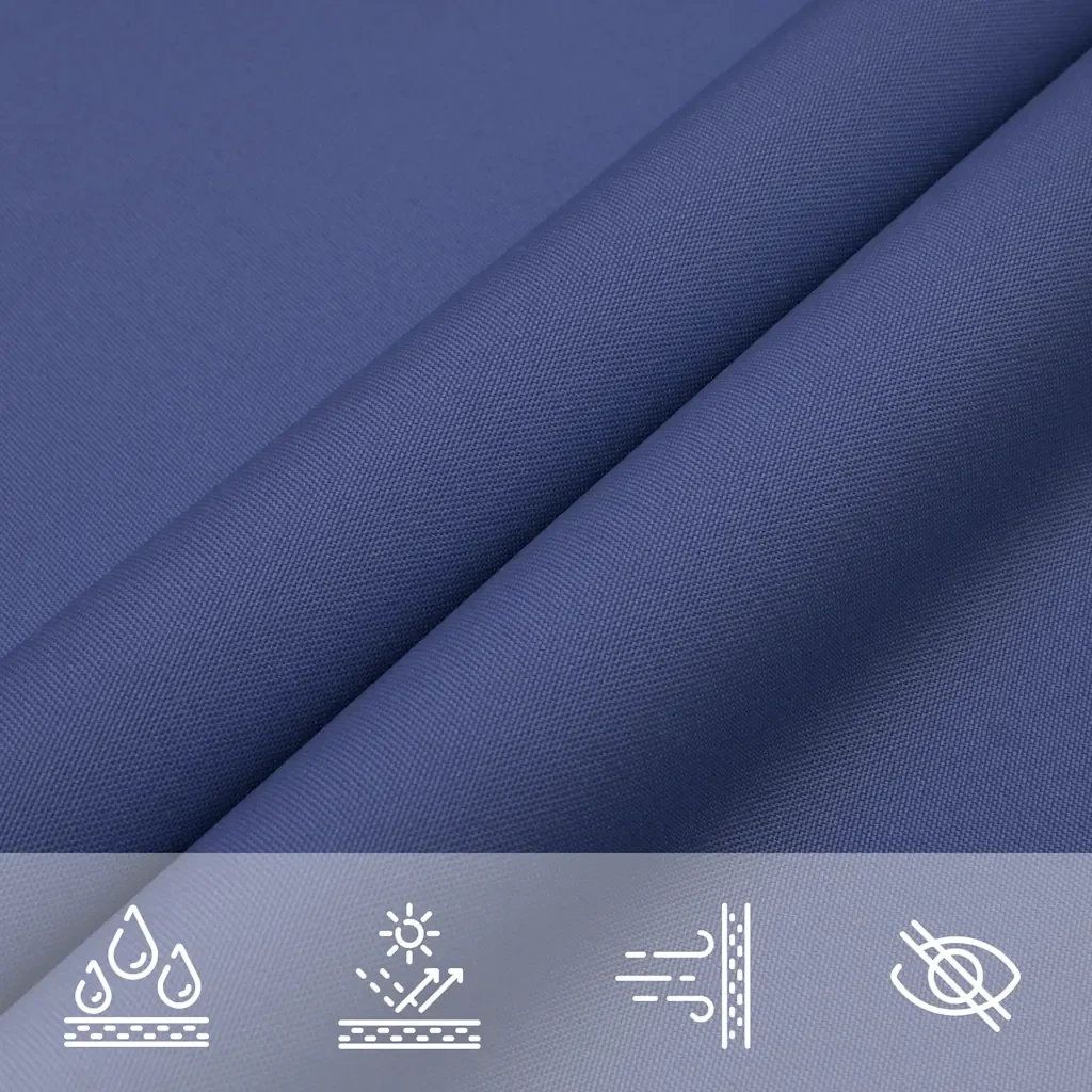 Parasole a Vela Oxford Triangolare 5x5x5 m Blu 135565 - Image 8