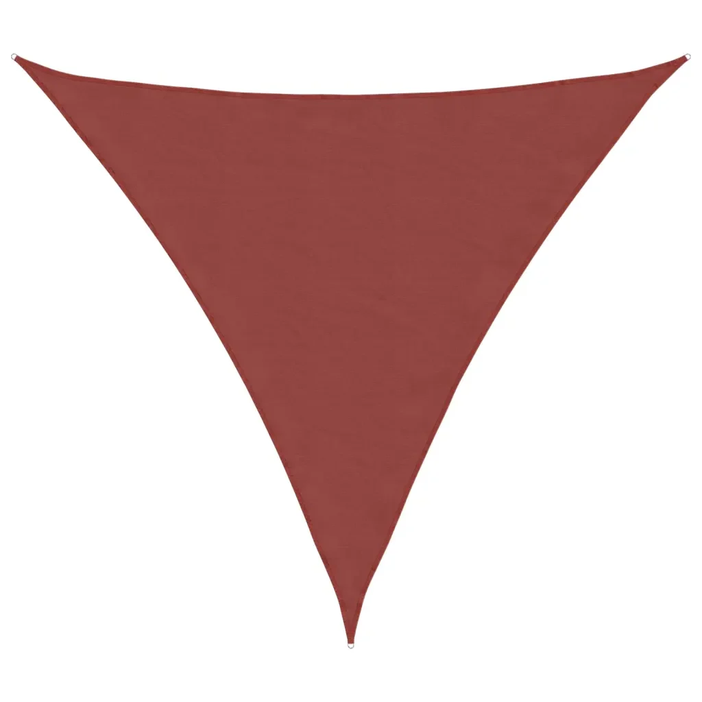 Parasole a Vela Tessuto Oxford Triangolare 4x4x4 m Terracotta