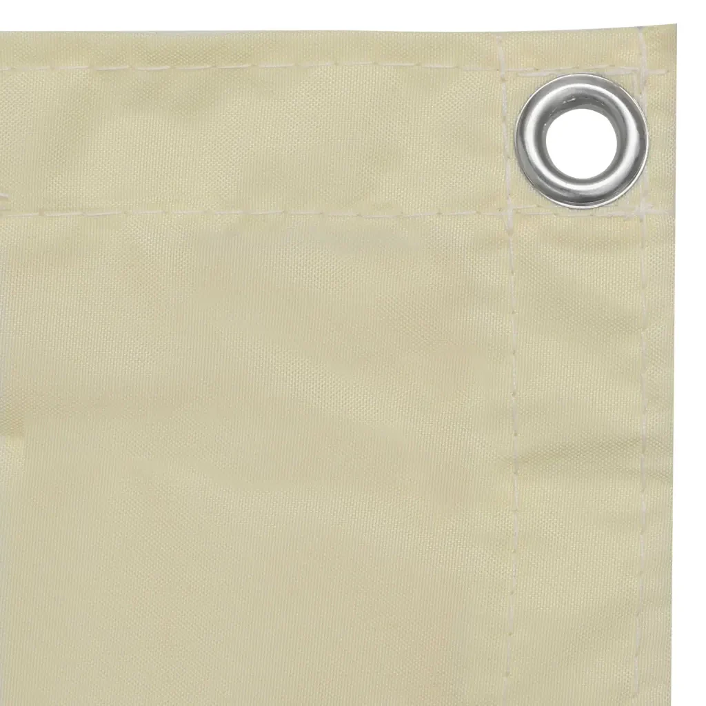 Paravento da Balcone Crema 75x500 cm Tessuto Oxford - Image 3