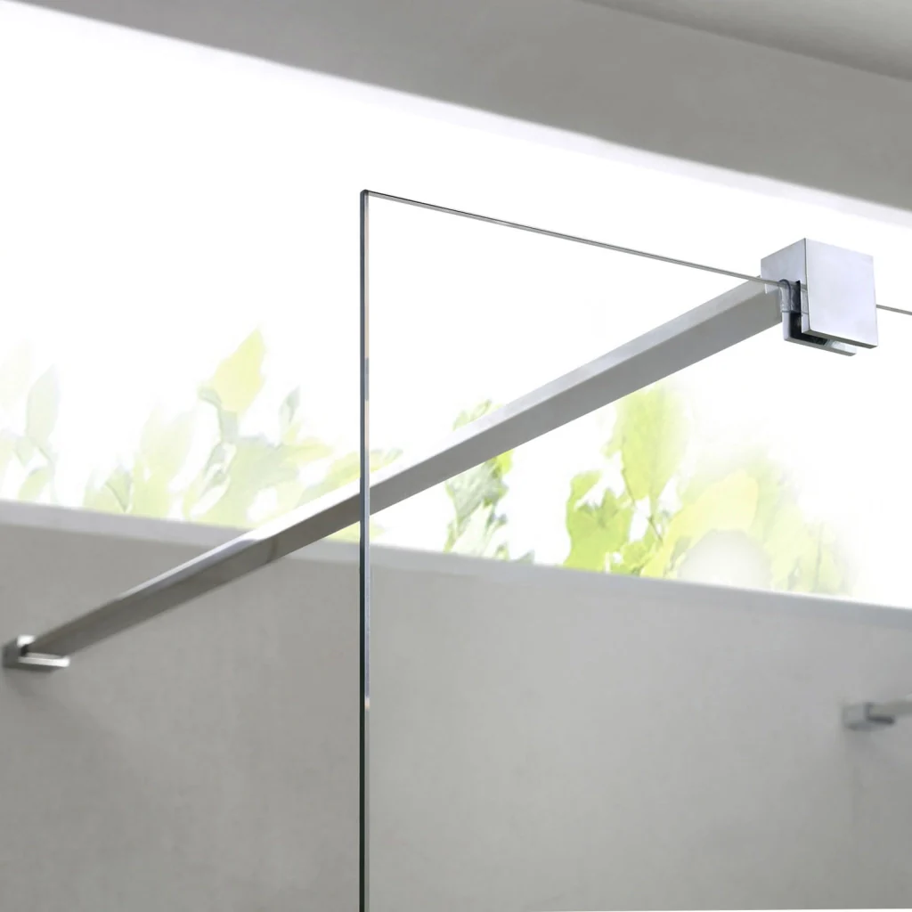 Parete doccia 75 CM in vetro trasparente 8mm mod. Walk in Free H198 - Image 3