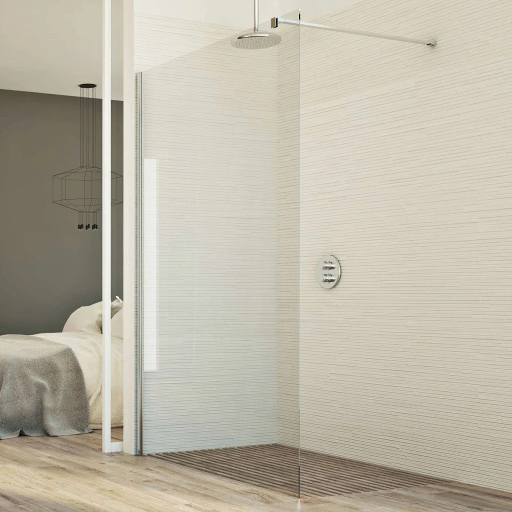 Parete doccia 75 CM in vetro trasparente 8mm mod. Walk in Lato H198 - Image 6