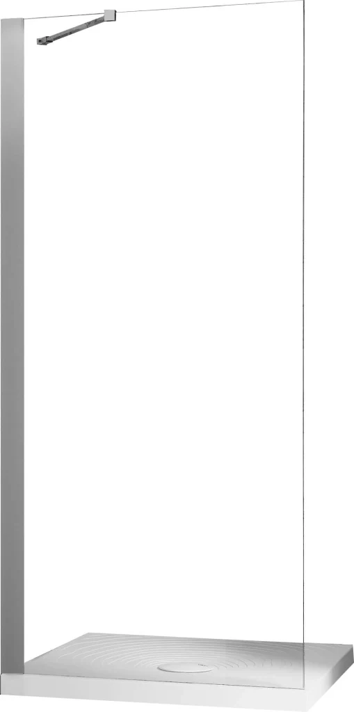 Parete Doccia Walk-In 40 cm in Cristallo Trasparente 6mm H190 Fosterberg Herning