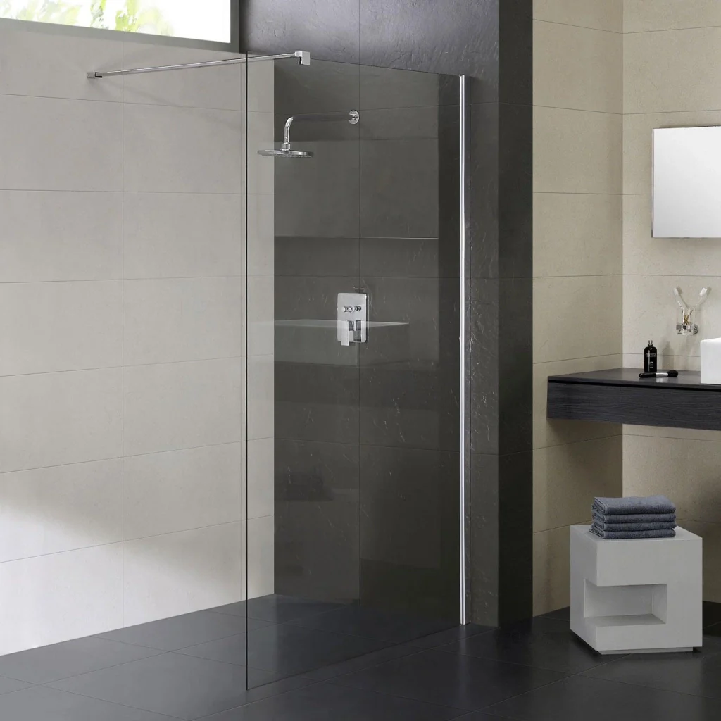 Parete Doccia Walk-In 75 cm in Cristallo Trasparente 8mm H198 Fosterberg Side