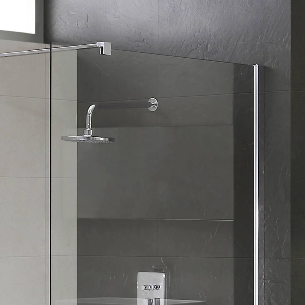 Parete Doccia Walk-In 75 cm in Cristallo Trasparente 8mm H198 Fosterberg Side - Image 2