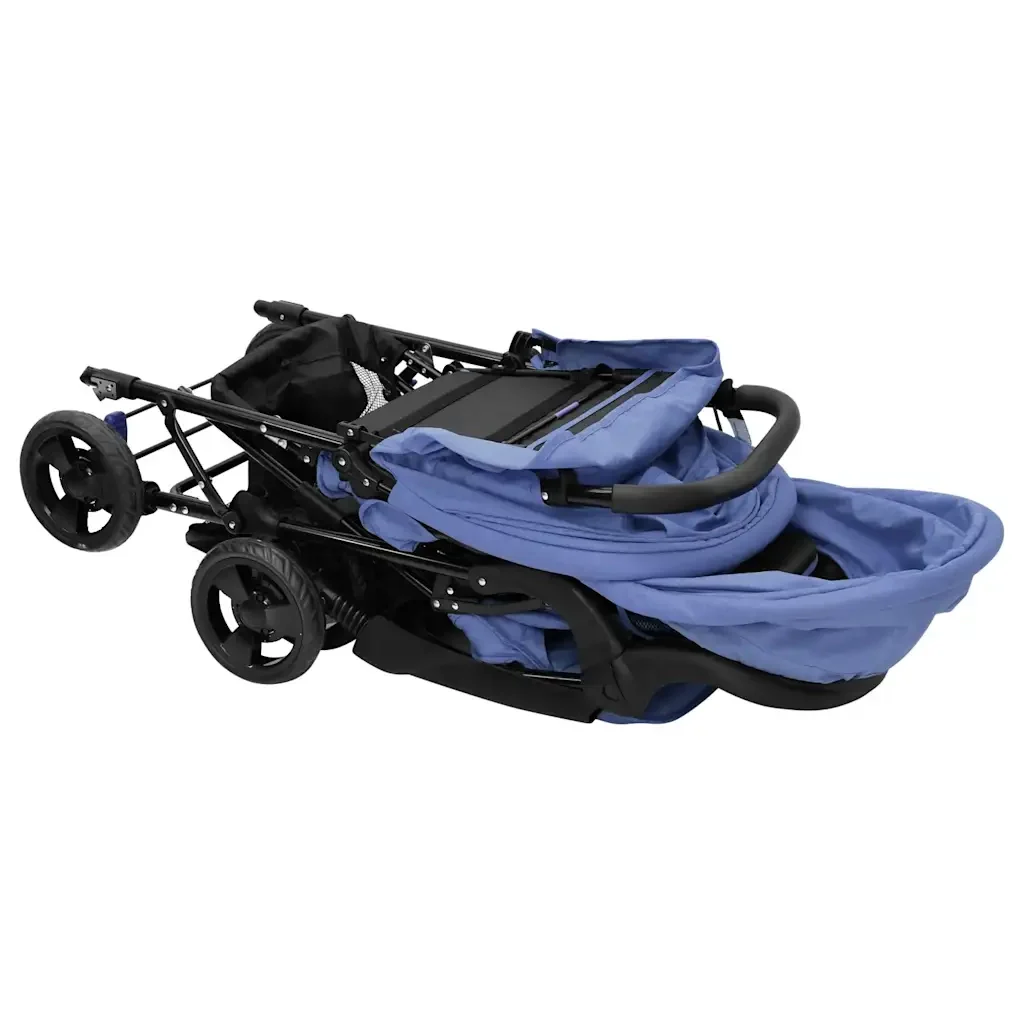 Passeggino Gemellare a tandem Blu Marino in Acciaio cod mxl 62740 - Image 8