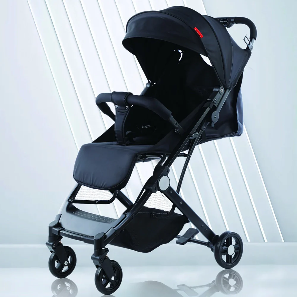 Passeggino Ultraleggero Chiusura Facilitata Salvaspazio Portata 15 kg Nero - Image 5