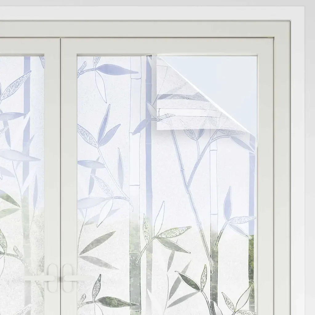 Pellicola statica per finestre Motivo Bamboo 45 x 500 cm PVC - Image 3