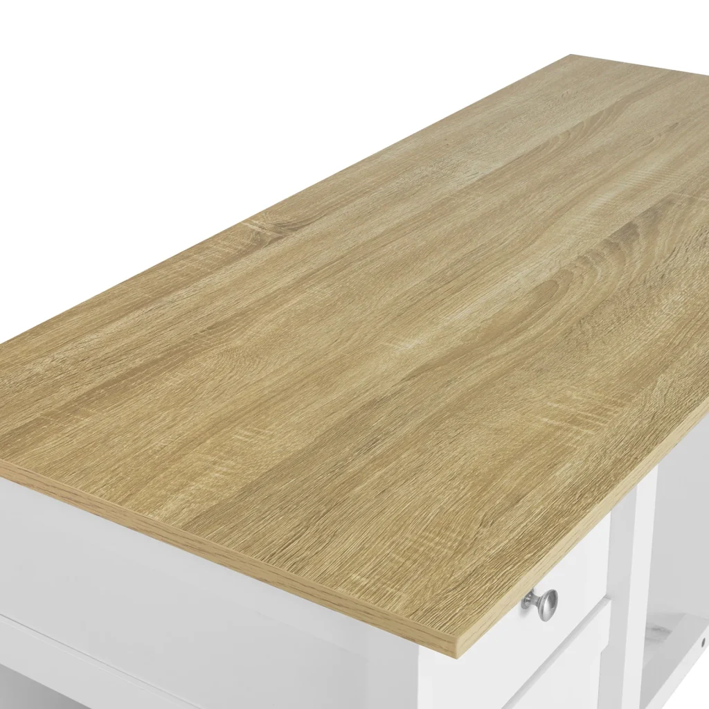 Penisola Cucina Tavolo Alto Bar in Legno Lunghezza: 120 cm profonditĂ : 55 cm Altezza: 90 cm Bianco FWT64-WN - Image 6