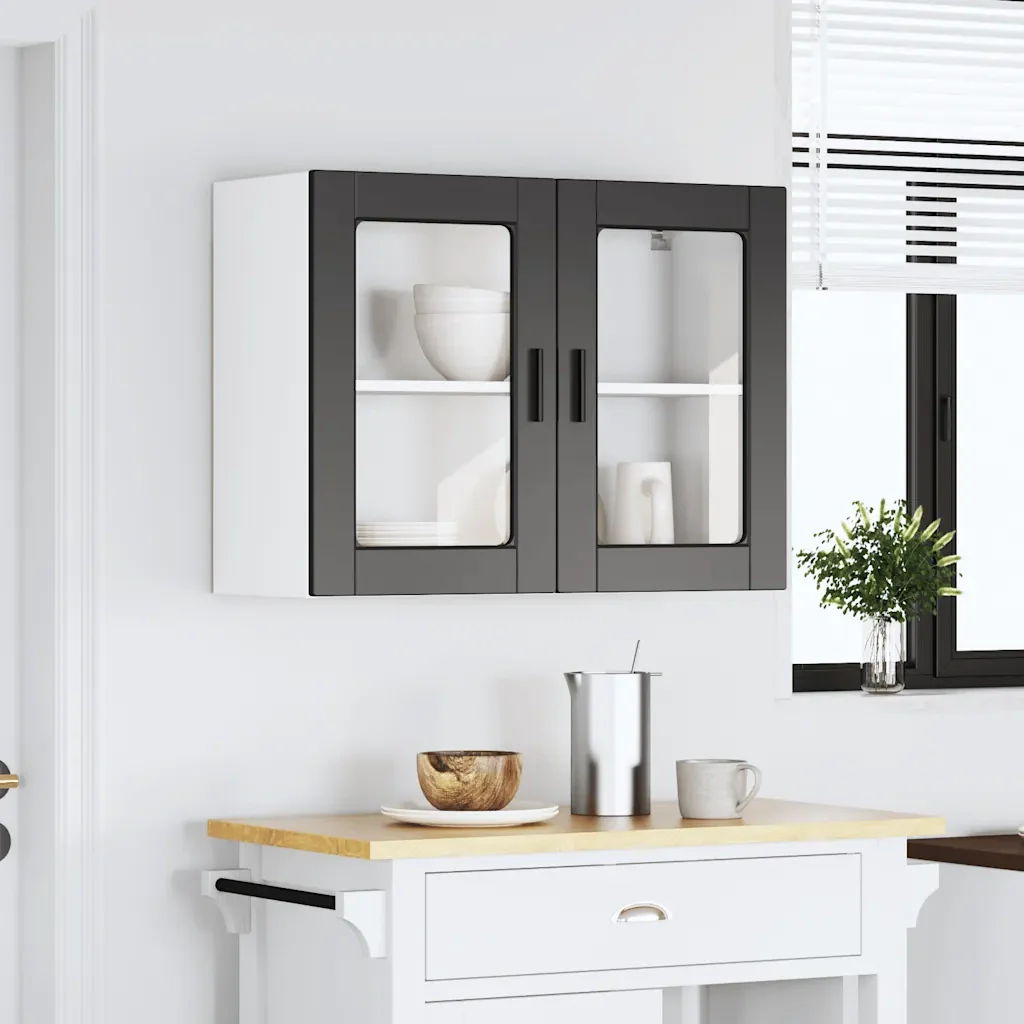 Pensile da Cucina con Porta in Vetro Porto Nero 854088 - Image 4