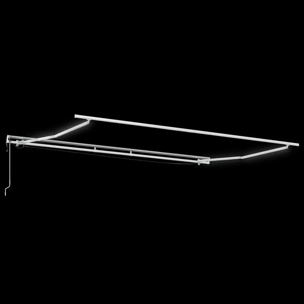 Tenda retrattile Verde e Bianco 500 × 350 cm Poliestere 3331584 - Image 6