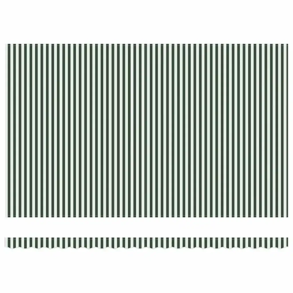 Tenda retrattile Verde e Bianco 500 × 350 cm Poliestere 3331584 - Image 8