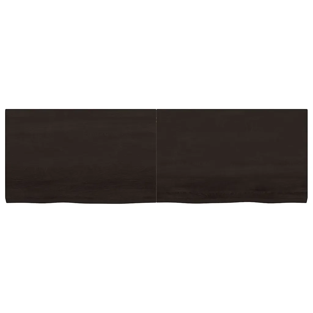 Piano Bagno Marrone Scuro 160x50x(2-4)cm Legno Trattato 3156253 - Image 3