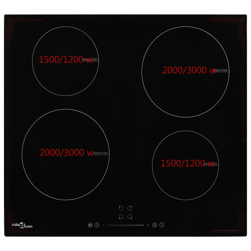 Piano Cottura a Induzione 4 Zone e Controlli Touch Vetro 7000 W 50787