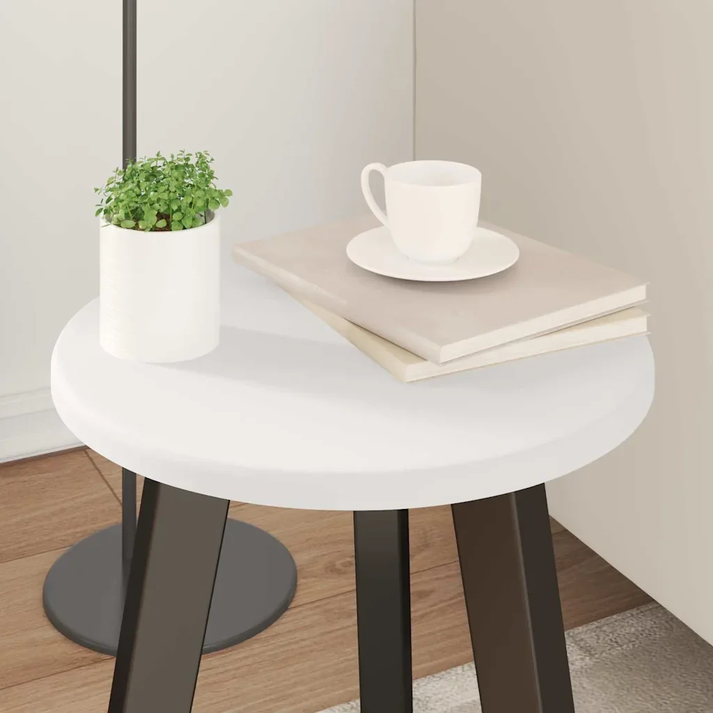Piano del tavolo Bianco Ø 30 x 1,5 cm Legno multistrato 880371 - Image 4