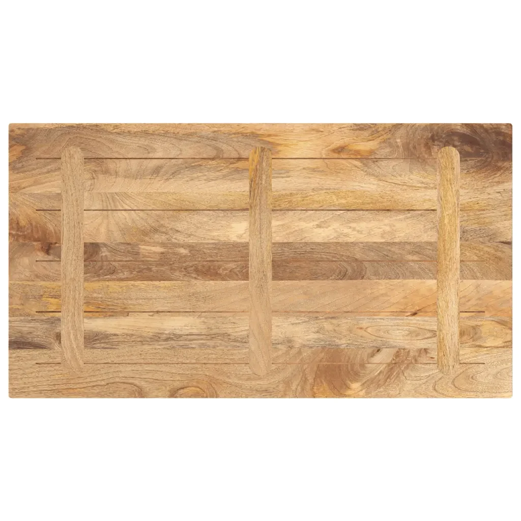 Piano per Tavolo 100x70x3,8cm Rettangolare Legno Massello Mango 371542 - Image 4