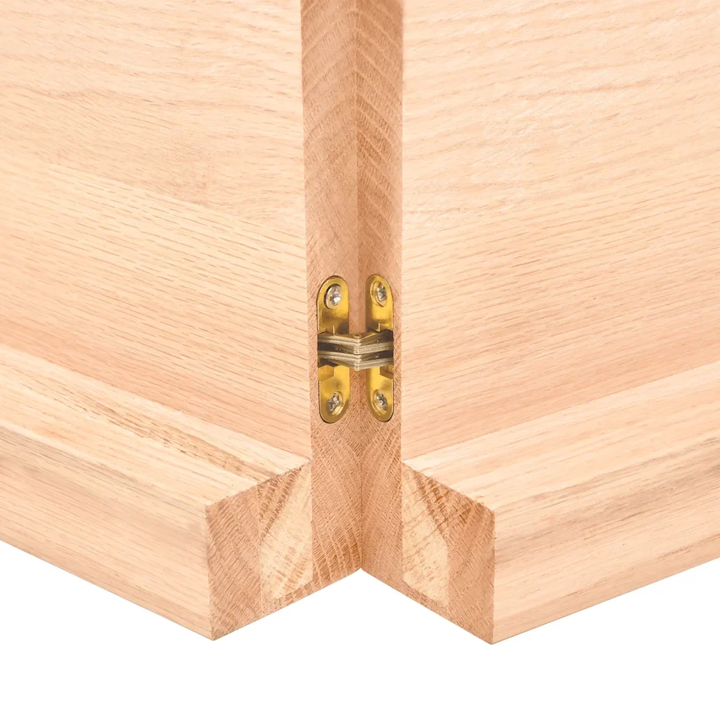 Piano per Tavolo 140x60x(2-6) cm Rovere Non Trattato Bordi Vivi 363901 - Image 6