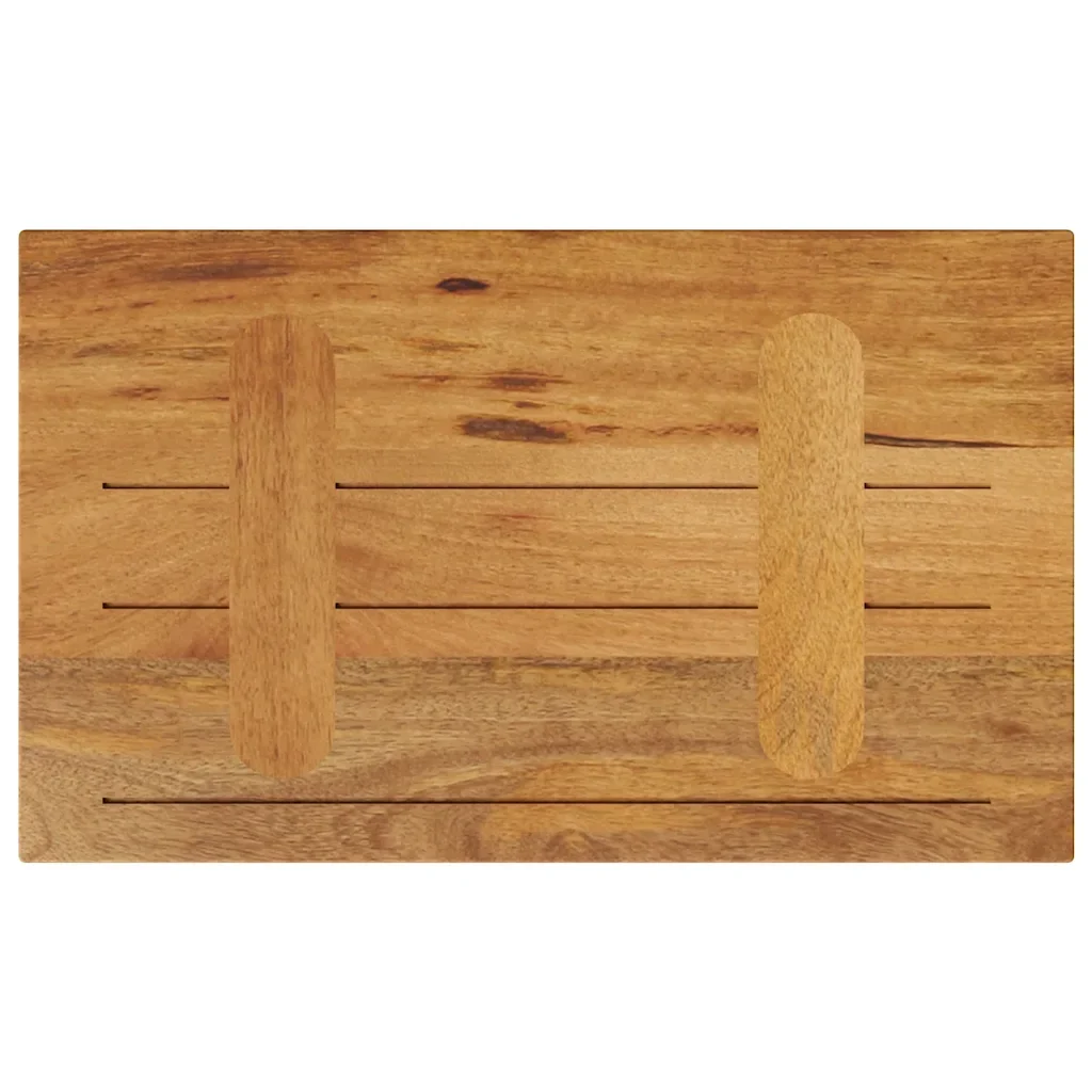 Piano per Tavolo 40x30x2,5 cm Rettangolare Legno Massello Mango 371562 - Image 4