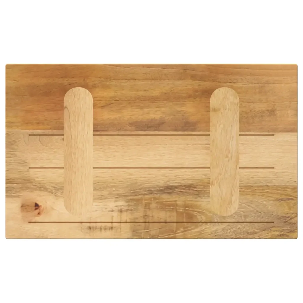 Piano per Tavolo 50x20x2,5cm Rettangolare Legno di Mango Grezzo 371280 - Image 4