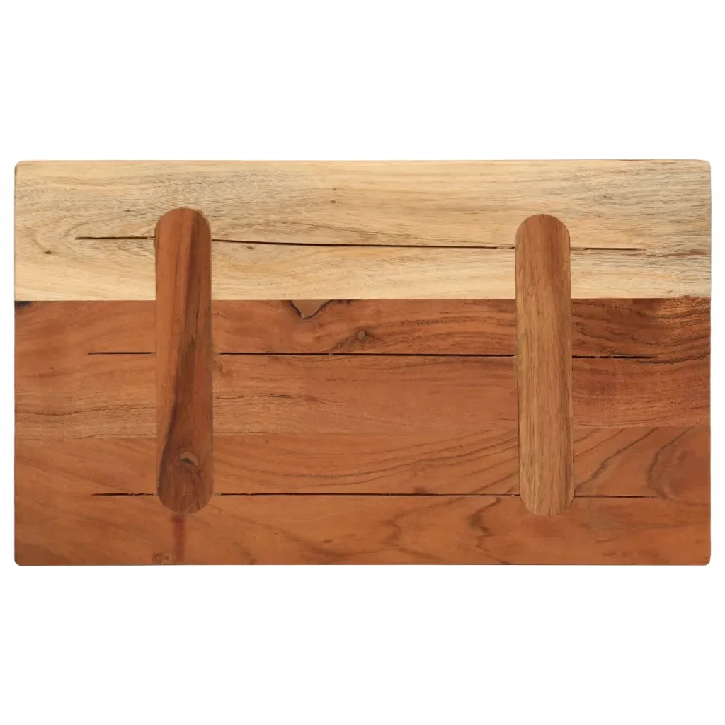 Piano per Tavolo 50x40x2,5cm Rettangolare Legno Massello Acacia 370903 - Image 4
