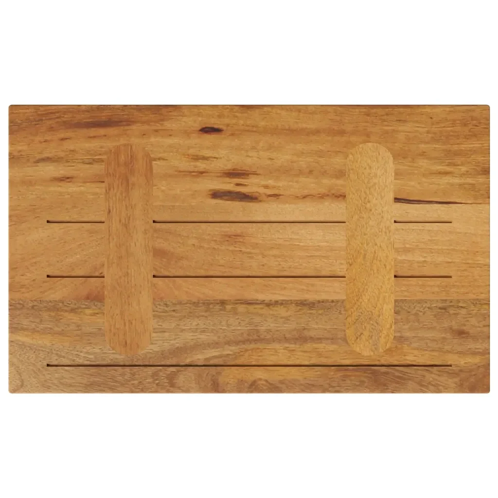 Piano per Tavolo 50x40x3,8 cm Rettangolare Legno Massello Mango 371640 - Image 4