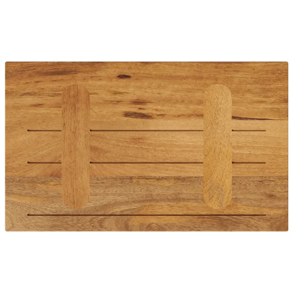 Piano per Tavolo 60x30x2,5 cm Rettangolare Legno Massello Mango 371564 - Image 4