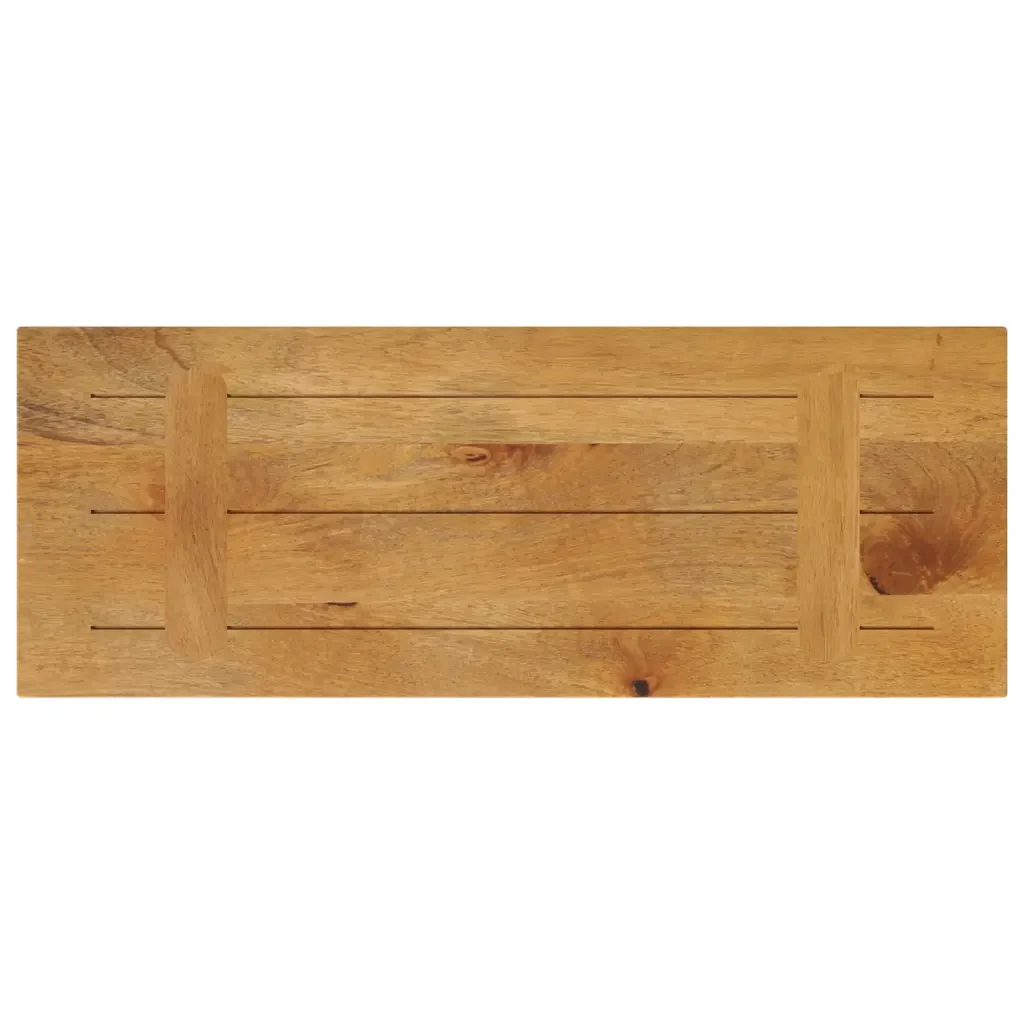 Piano per Tavolo 80x30x3,8 cm Rettangolare Legno Massello Mango 371631 - Image 4