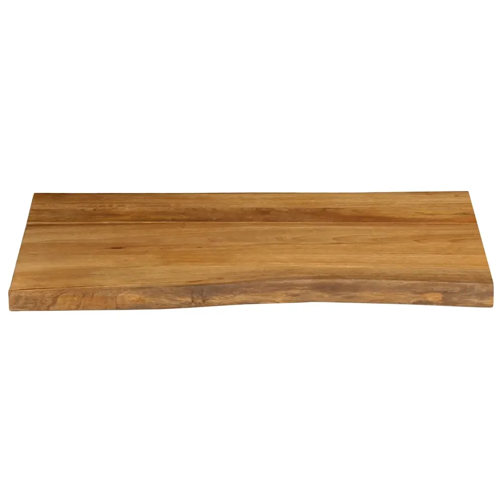Piano per Tavolo 80x60x3,8cm Bordi Vivi in Legno Massello Mango 370788 - Image 2