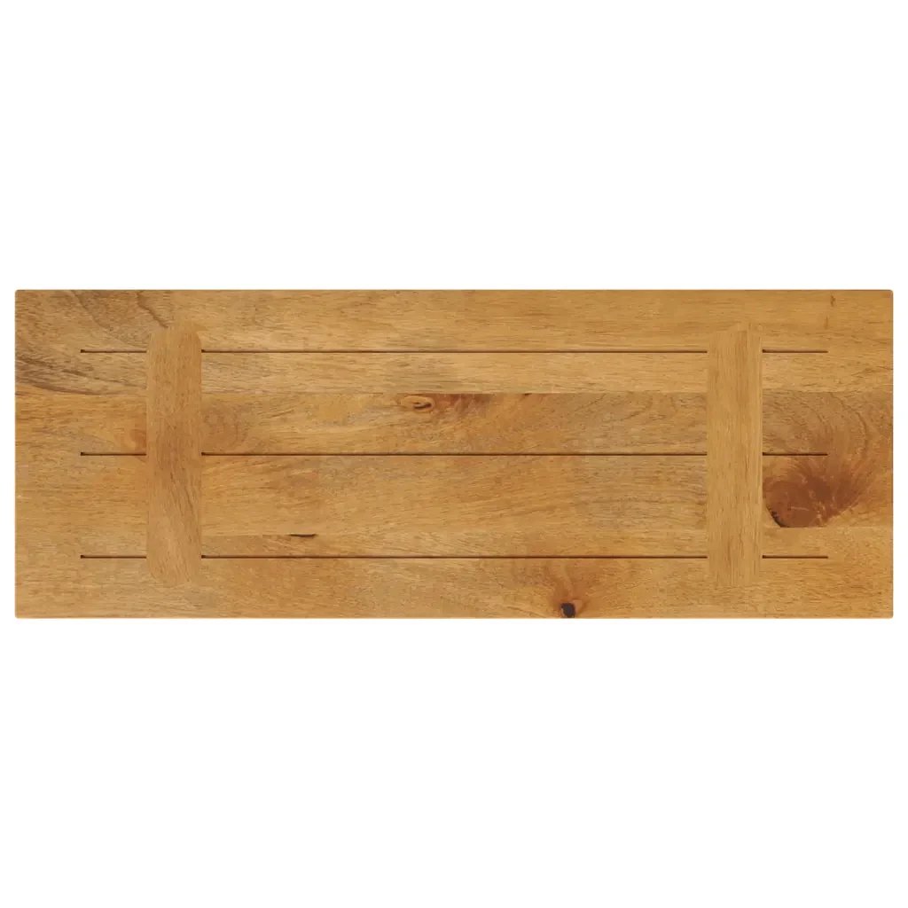 Piano per Tavolo 90x20x3,8 cm Rettangolare Legno Massello Mango 371620 - Image 4