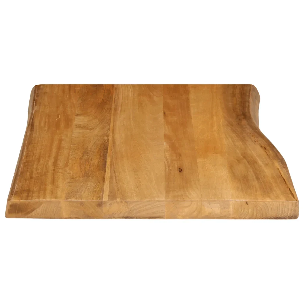 Piano per Tavolo 90x60x3,8cm Bordi Vivi in Legno Massello Mango 370789 - Image 3
