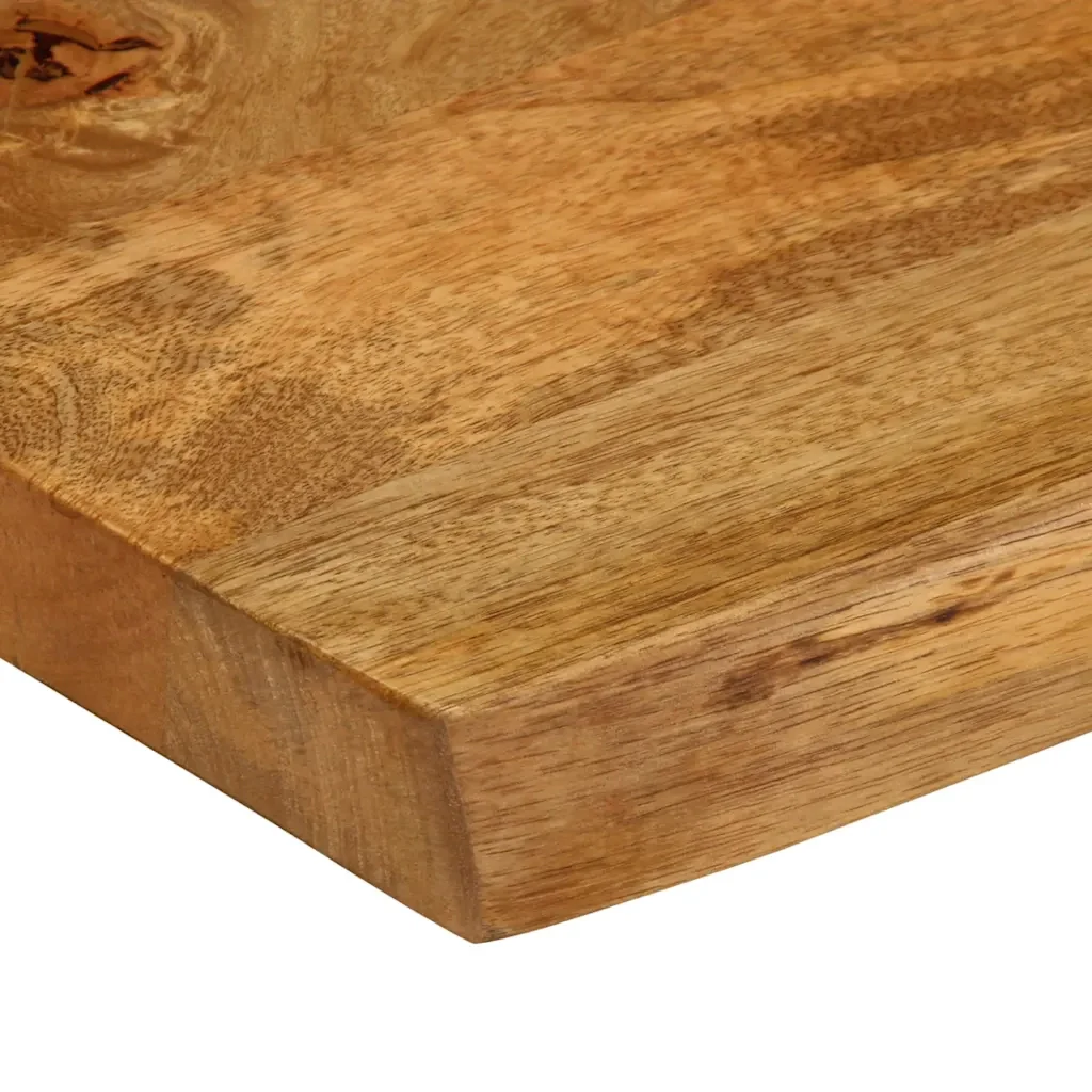 Piano per Tavolo 90x60x3,8cm Bordi Vivi in Legno Massello Mango 370789 - Image 5