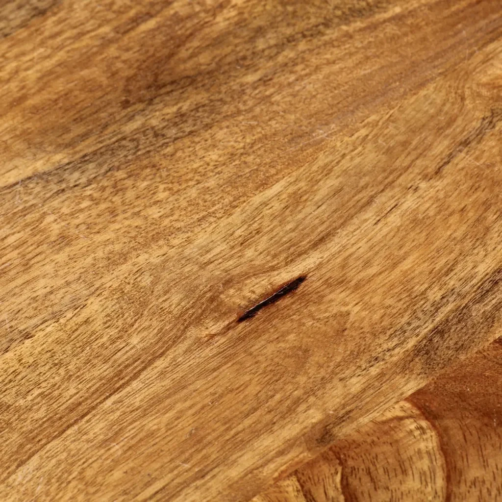 Piano per Tavolo Ø 80x3,8 cm Rotondo in Legno Massello di Mango 370079 - Image 6