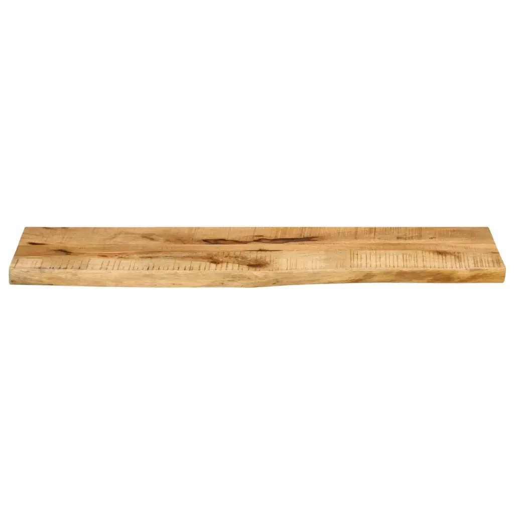 Piano Tavolo 100x20x3,8cm Bordi Vivi Legno di Mango Grezzo 370372 - Image 2