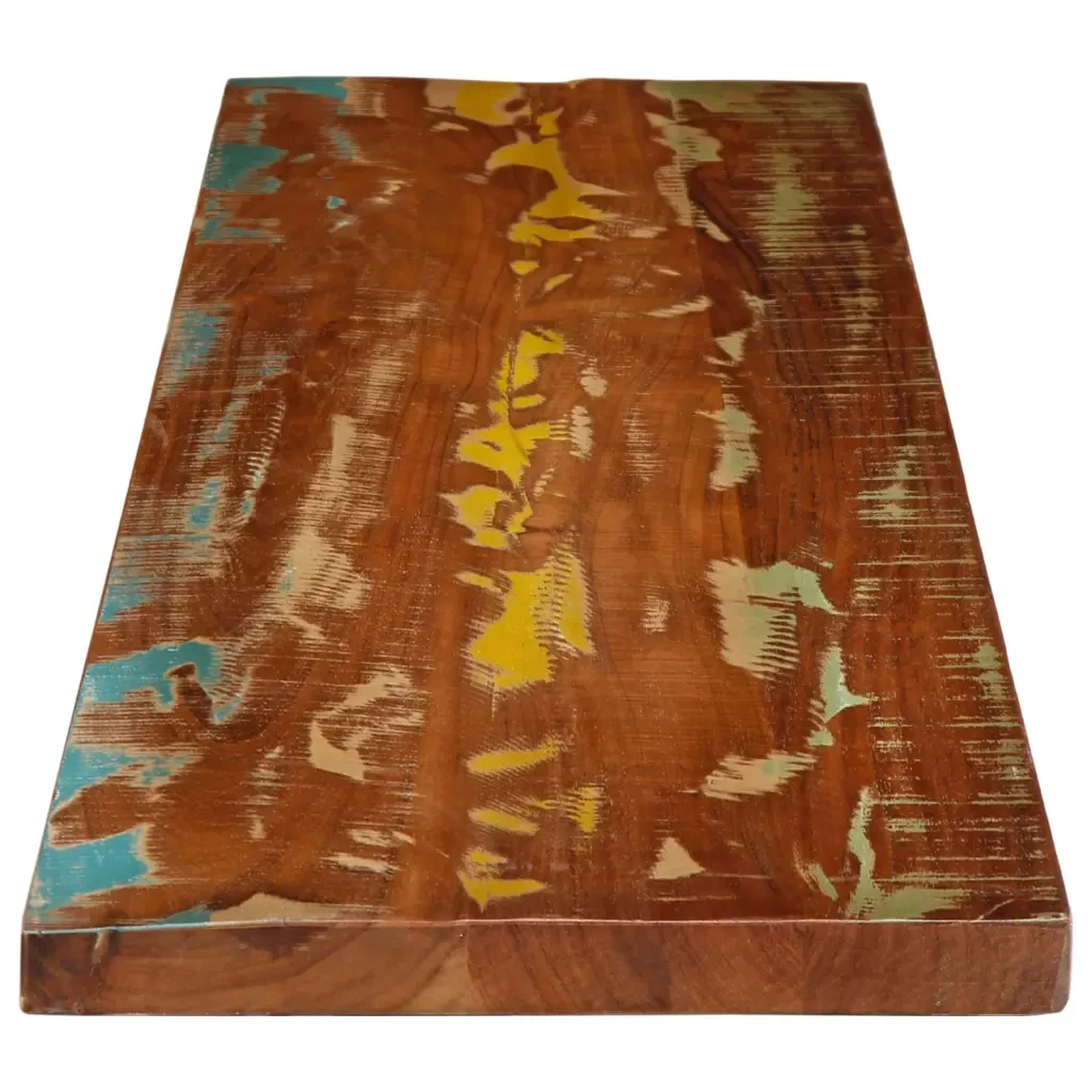 Piano Tavolo 140x40x3,8 cm Rettangolare in Massello di Recupero 371117 - Image 3